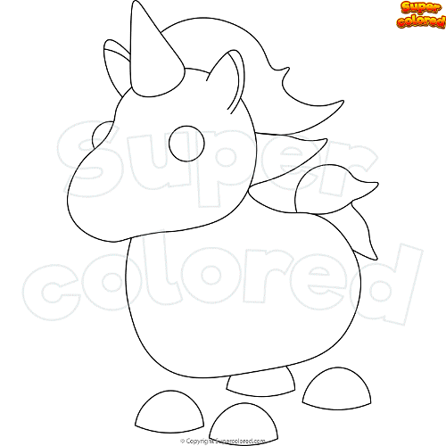 Roblox Unicorn Avatar Coloring Page, coloringwithkids.com