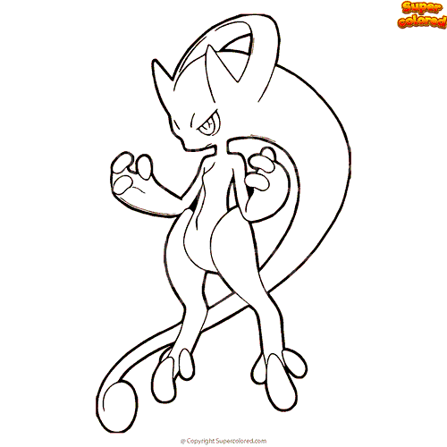 Mega Mewtwo Y coloring page 