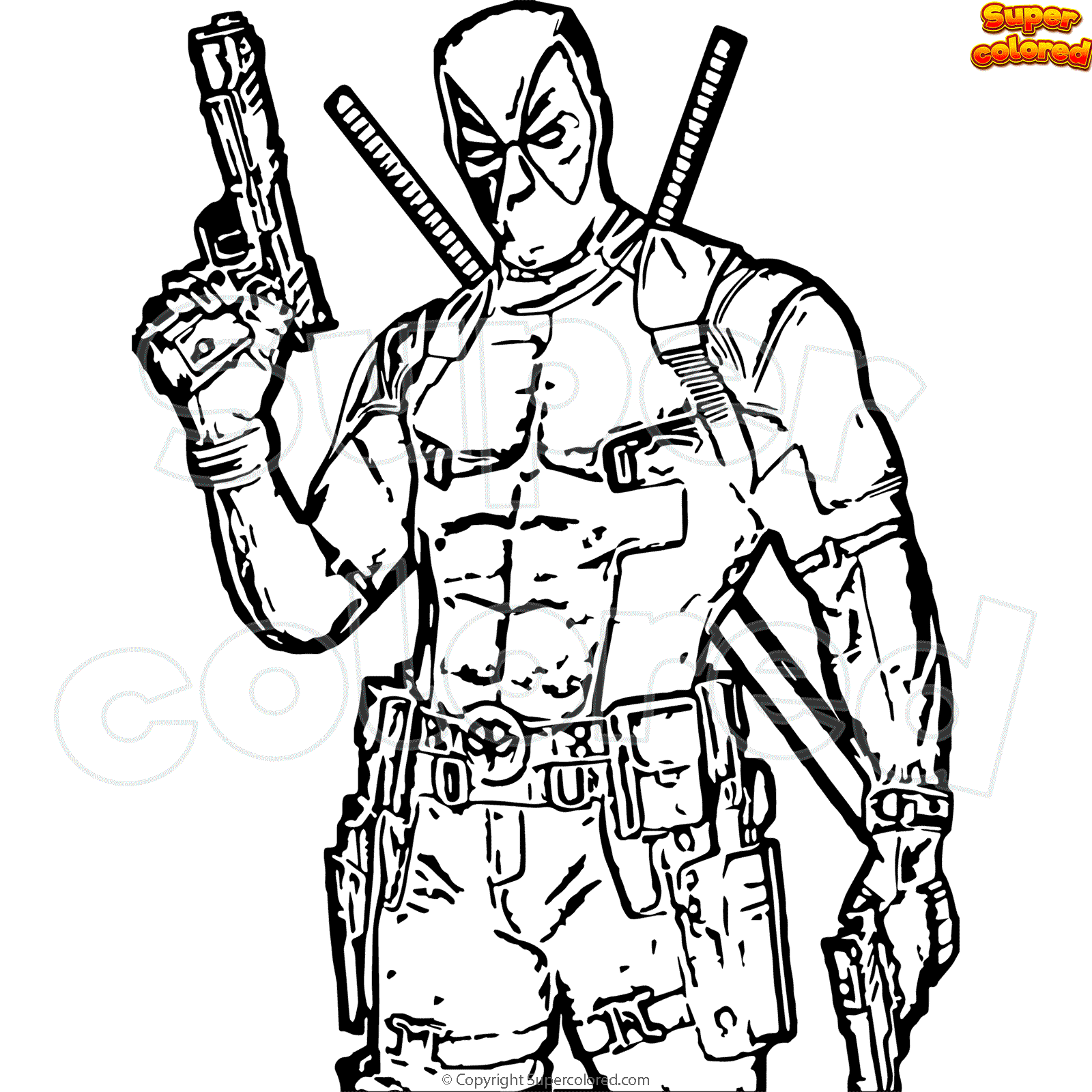 fortnite deadpool coloring pages